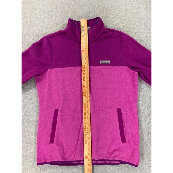 Columbia Fleece 4 Snap Midweight Pullover (Women's Large) Purple - Picture 8 of 13